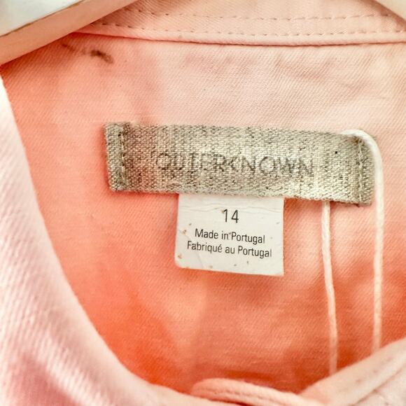 Outerknown Light Blush Pink S.E.A Short Sleeve Jumpsuit Boiler Big Girls 14 NWT - Picture 7 of 12